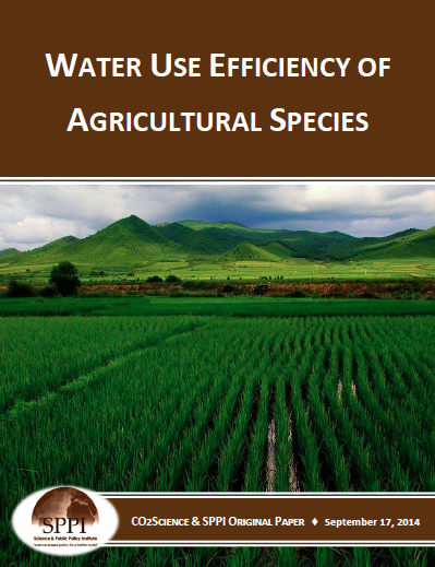 Water Use Efficiency of Agricultural Species