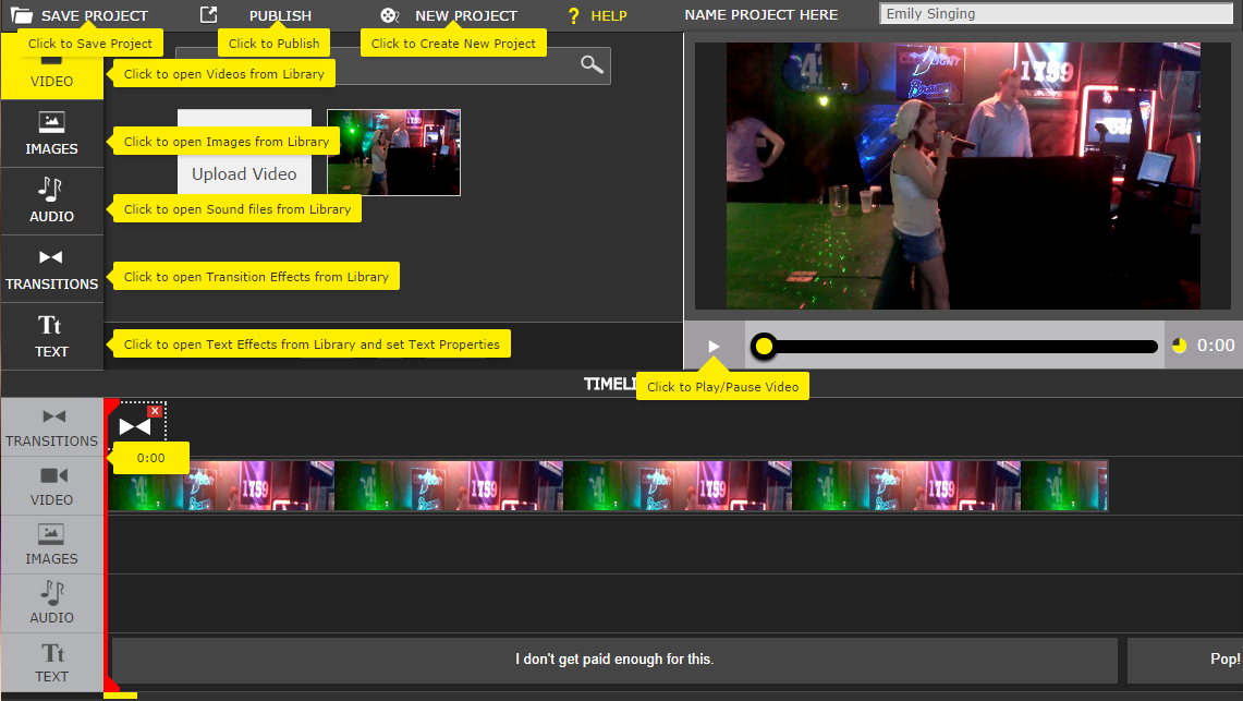 edit videos online with loopster
