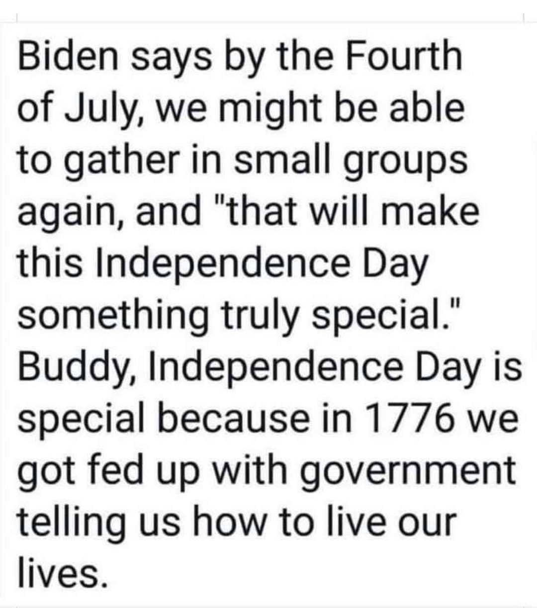 Biden on July 4 Covid-19 Independence Day